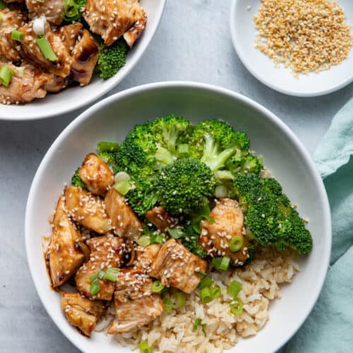 BBQ Chicken over Cauliflower Rice with Broccoli (GL)